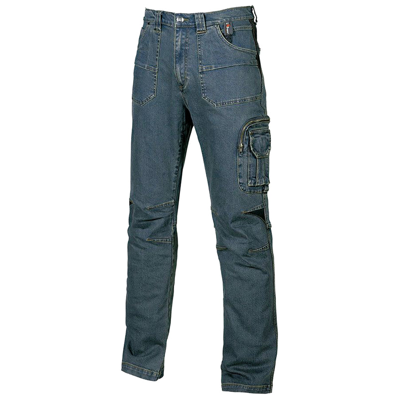 Jeans-Arbeitshose | Baumwolle/Polyester | Rust Jeans | Stretch-Einsätze | viele Arbeitstaschen | 330 g/m² | EN 340-1 | U-Power Traffic