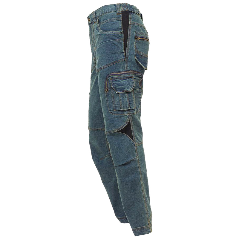 Jeans-Arbeitshose | Baumwolle/Polyester | Rust Jeans | Stretch-Einsätze | viele Arbeitstaschen | 330 g/m² | EN 340-1 | U-Power Traffic