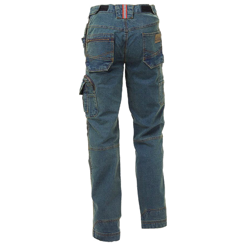 Jeans-Arbeitshose | Baumwolle/Polyester | Rust Jeans | Stretch-Einsätze | viele Arbeitstaschen | 330 g/m² | EN 340-1 | U-Power Traffic