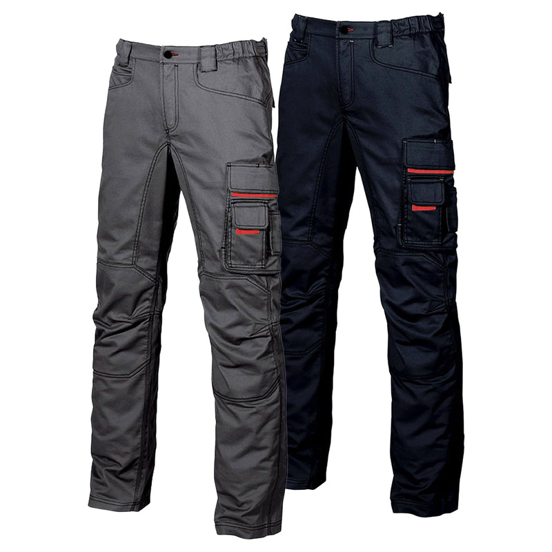 Arbeits-Winterhose | Baumwolle/Polyester | Flanell-Innenfutter | Twill-Polycotton | robust & strapazierfähig | 245 g/m² | EN ISO 13688 | U-Power Grin