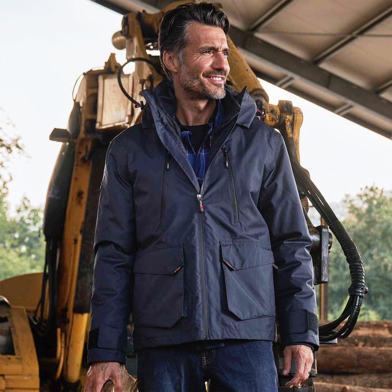 Regenparka | Polyester | wasserdicht, winddicht & atmungsaktiv | herausnehmbares Thermofutter | mit Kapuze | EN ISO 13688 | U-Power Forex