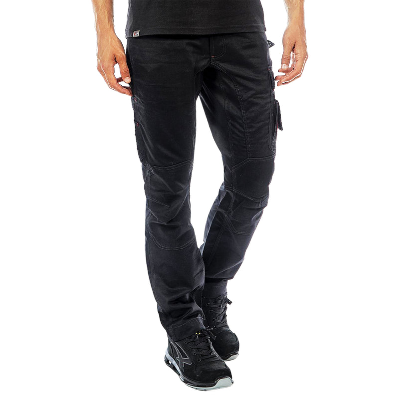 Arbeitshose | Baumwolle/Polyester | Twill-Polycotton | Knieverstärkung | 245 g/m² | EN ISO 13688 | U-Power Smile