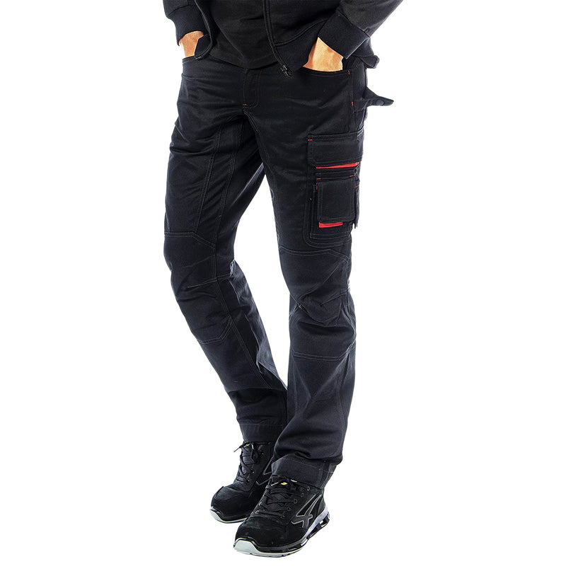 Arbeitshose | Baumwolle/Polyester | Twill-Polycotton | Knieverstärkung | 245 g/m² | EN ISO 13688 | U-Power Smile