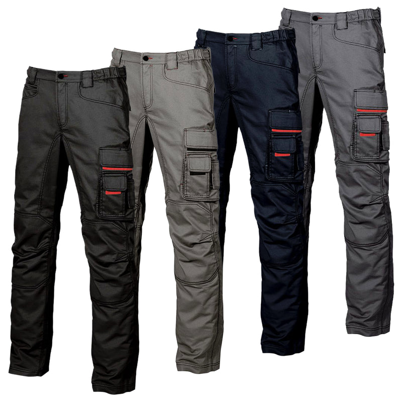 Arbeitshose | Baumwolle/Polyester | Twill-Polycotton | Knieverstärkung | 245 g/m² | EN ISO 13688 | U-Power Smile