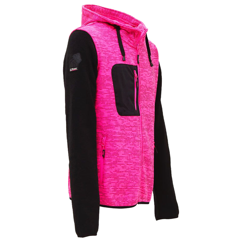 Damen Fleecejacke | Polyester | wärmende Fleece-Innenseite | 310 g/m² | mit Kapuze | EN ISO 13688 | U-Power Rainbow Lady