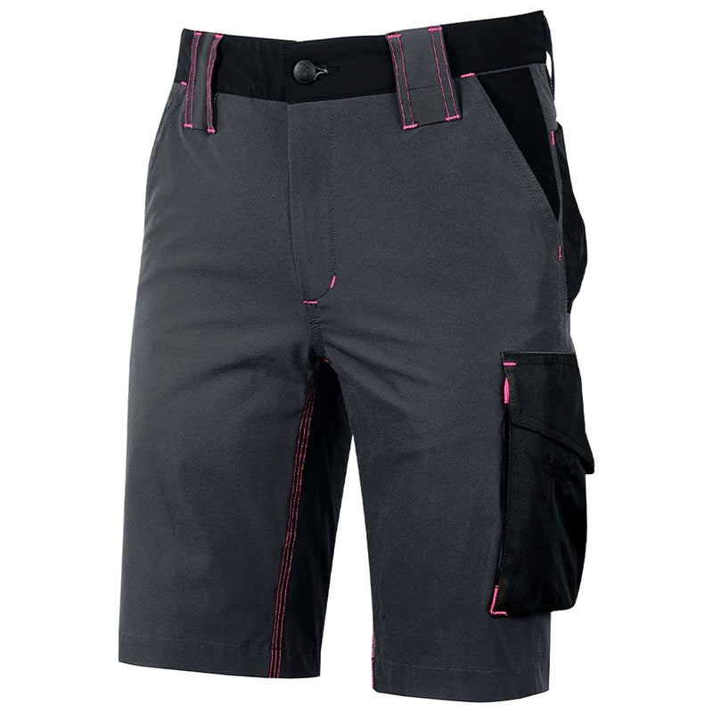 Damen-Arbeitsshorts | U-4 Stretch-Gewebe | wasserabweisend, atmungsaktiv & schnelltrocknend | Slim Fit | U-Power Mercury Lady