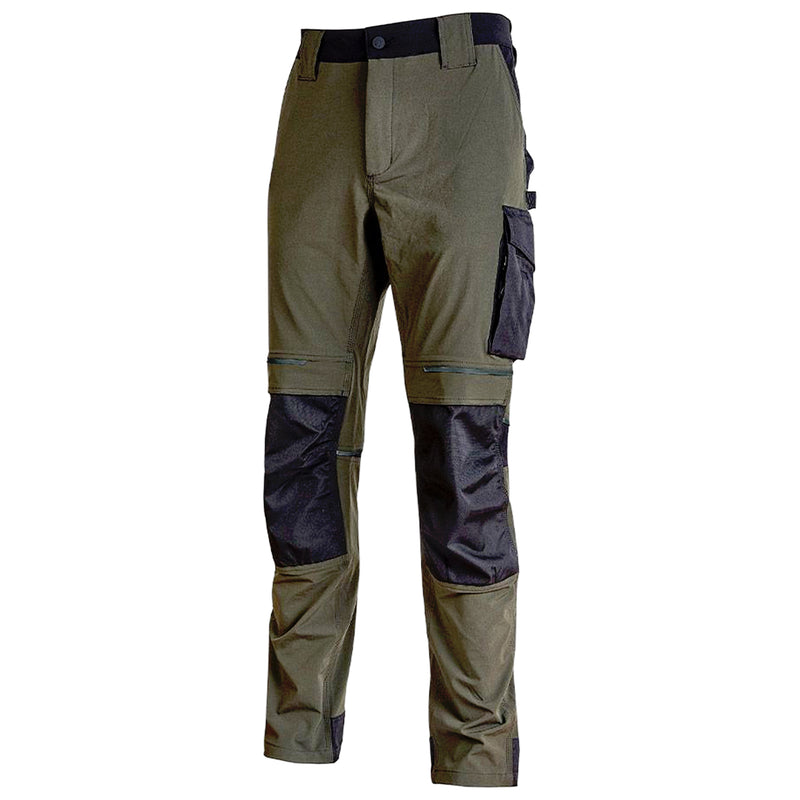 Arbeitshose | Nylon/Spandex | 4-Wege-Stretch | Kniepolstertaschen | wasserabweisend | 260 g/m² | EN ISO 13688 | U-Power Atom