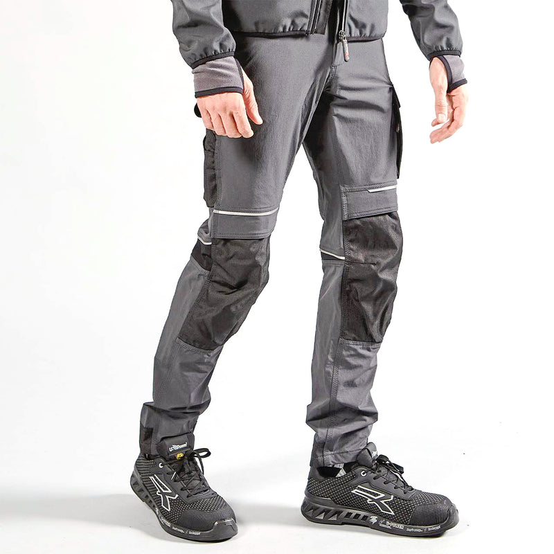 Arbeitshose | Nylon/Spandex | 4-Wege-Stretch | Kniepolstertaschen | wasserabweisend | 260 g/m² | EN ISO 13688 | U-Power Atom