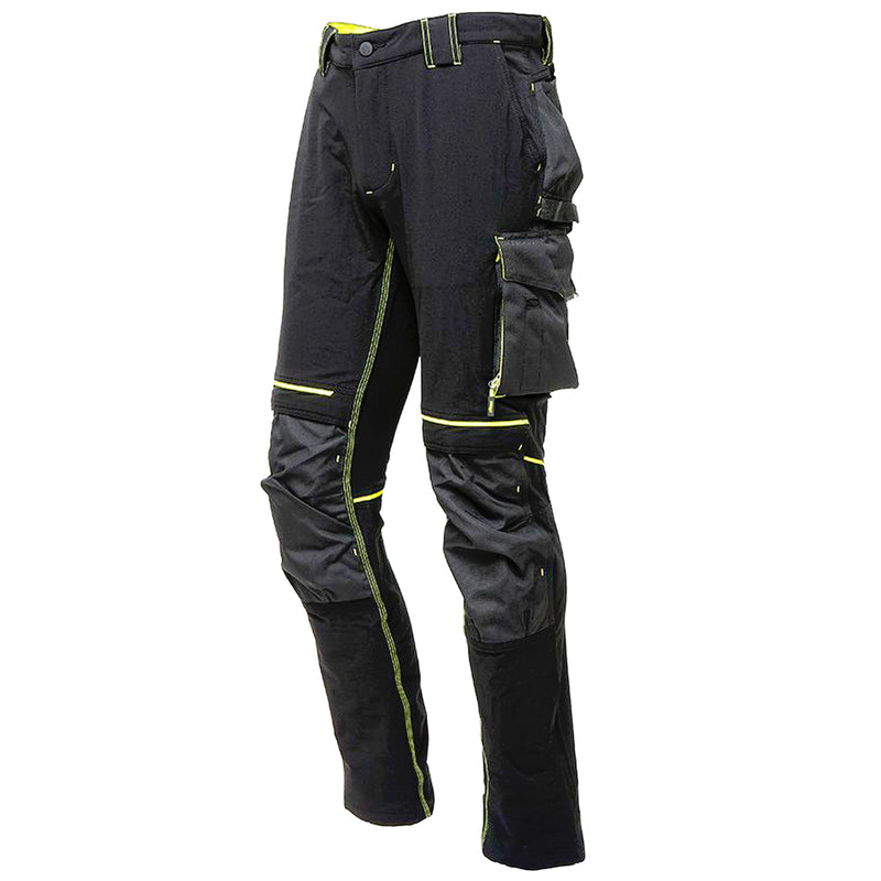 Arbeitshose | Nylon/Spandex | 4-Wege-Stretch | Kniepolstertaschen | wasserabweisend | 260 g/m² | EN ISO 13688 | U-Power Atom
