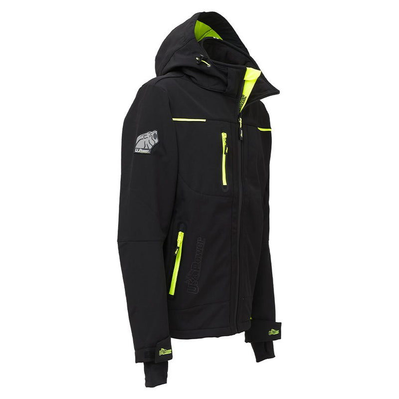 U-Power Space Softshelljacke, Black Carbon, gegenüberliegende Schrägansicht