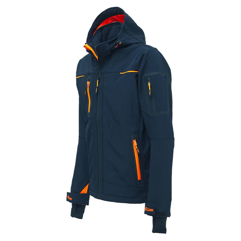 U-Power Space Softshelljacke, Deep Blue, Vorderseite schräg