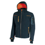 U-Power Space Softshelljacke, Deep Blue, geschlossene Original-Vorderansicht