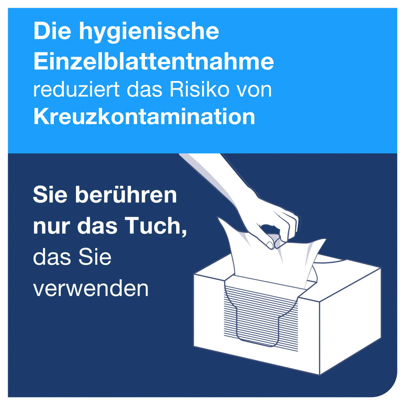 Mehrzweck-Reinigungstücher W7 | strapazierfähig & fusselfrei | 1-lagig | 41,5 x 35,5 cm | 210 Blatt | Premium | TORK 510172
