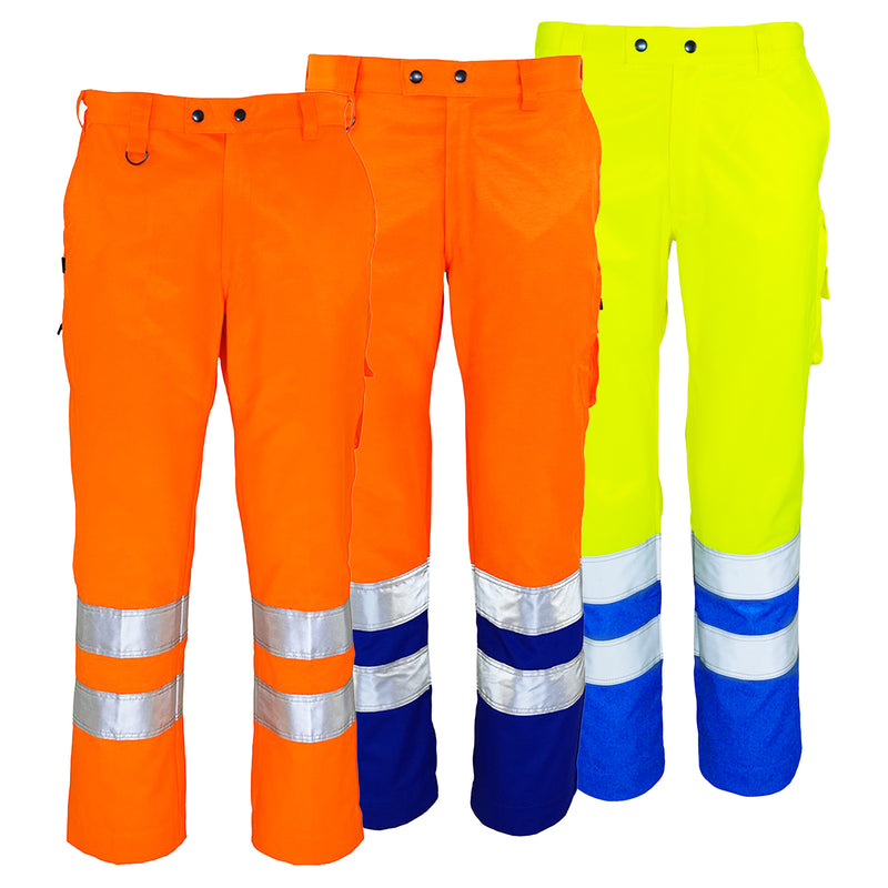 Warnschutz Bundhose | Klasse 2 | PE/Baumwolle | strapazierfähiges Beaver-Gewebe | 310 g/m² | Bormio Safety Strada