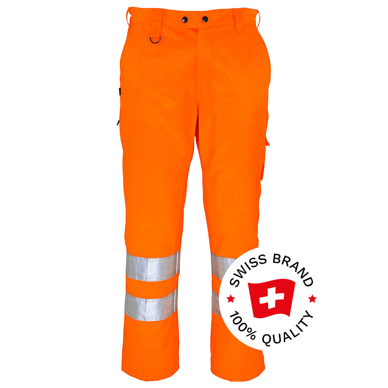 Warnschutz Bundhose | Klasse 2 | PE/Baumwolle | strapazierfähiges Beaver-Gewebe | 310 g/m² | Bormio Safety Strada