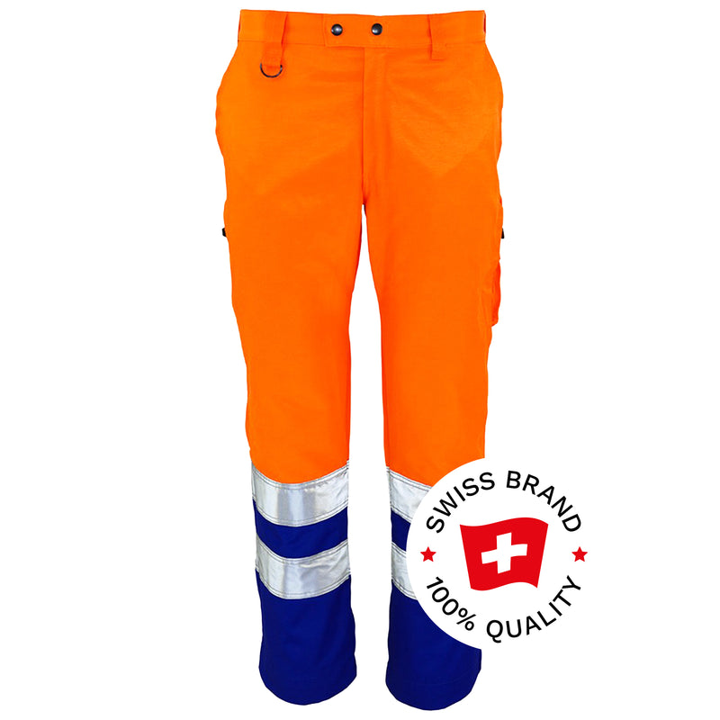 Warnschutz Bundhose | Klasse 2 | PE/Baumwolle | strapazierfähiges Beaver-Gewebe | 310 g/m² | Bormio Safety Strada