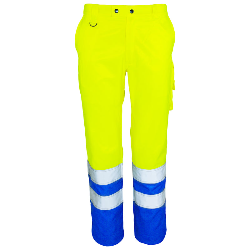 Warnschutz Bundhose | Klasse 2 | PE/Baumwolle | strapazierfähiges Beaver-Gewebe | 310 g/m² | Bormio Safety Strada