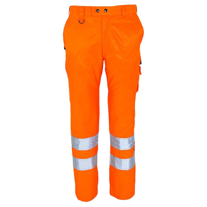Warnschutz Bundhose | Klasse 2 | PE/Baumwolle | Beaver-Gewebe | AS-Foremam-Flamestop | 310 g/m² | Bormio Safety Binario