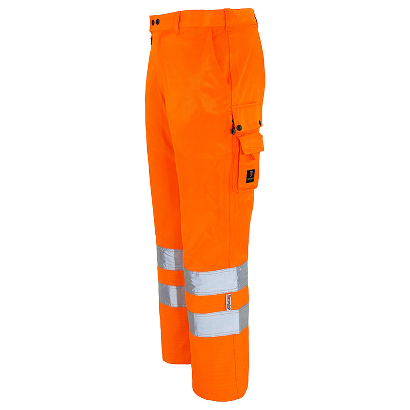 Warnschutz Bundhose | Klasse 2 | PE/Baumwolle | Beaver-Gewebe | AS-Foremam-Flamestop | 310 g/m² | Bormio Safety Binario