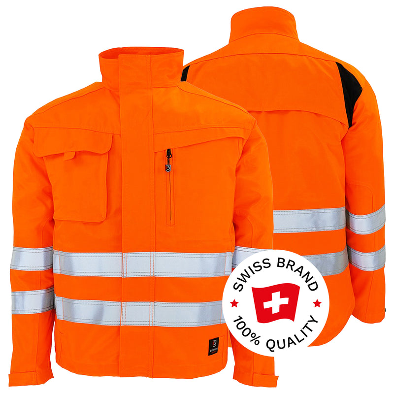 Warnschutz Jacke | Klasse 3 | PE/Baumwolle | strapazierfähiges Beaver-Gewebe | 310 g/m² | Bormio Safety Strada