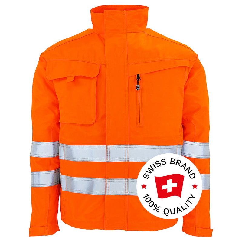 Warnschutz Jacke | Klasse 3 | PE/Baumwolle | strapazierfähiges Beaver-Gewebe | 310 g/m² | Bormio Safety Strada