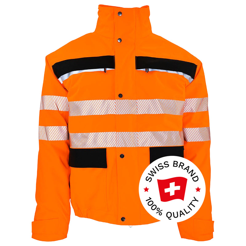 Warnschutz Thermo-Regenjacke | Klasse 3 | 19’000 mm WS | PE | herausnehmbares Stepp-Innenfutter | wasserdicht | 210 g/m² | Bormio Safety Ruchi