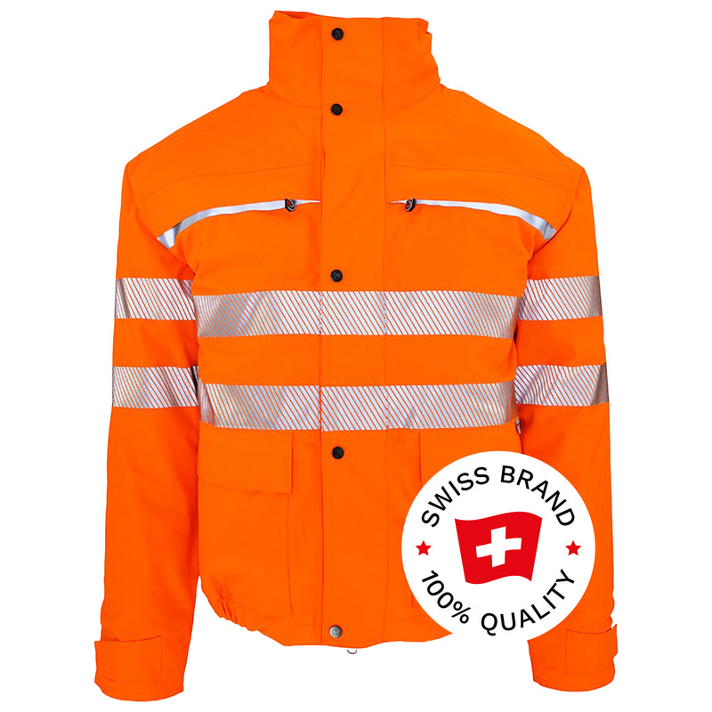 Warnschutz Thermo-Regenjacke | Klasse 3 | 19’000 mm WS | PE | herausnehmbares Stepp-Innenfutter | wasserdicht | 210 g/m² | Bormio Safety Ruchi