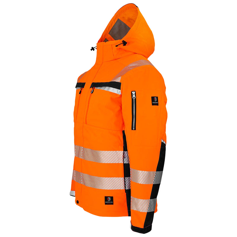Warnschutz Winterjacke | Klasse 3 | PE | Softshell | abnehmbare Kapuze | winddicht & wasserabweisend | 310 g/m² | Bormio Safety Brisi