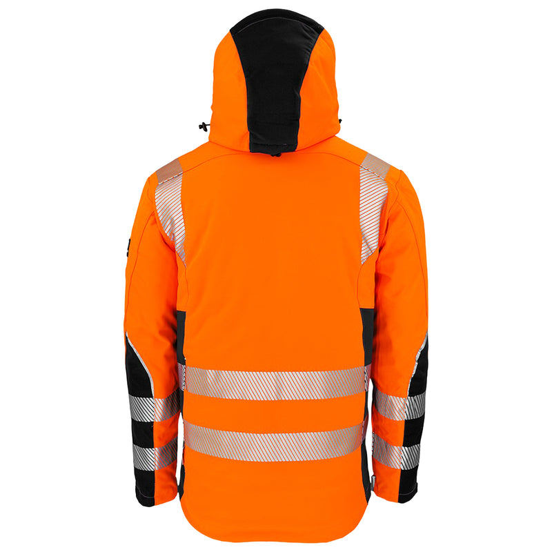 Warnschutz Winterjacke | Klasse 3 | PE | Softshell | abnehmbare Kapuze | winddicht & wasserabweisend | 310 g/m² | Bormio Safety Brisi
