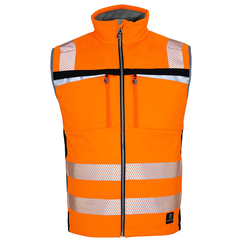 Warnschutz Weste | Klasse 2 | PE | winddicht & strapazierfähig | Softshell | 310 g/m² | Bormio Safety Gurten