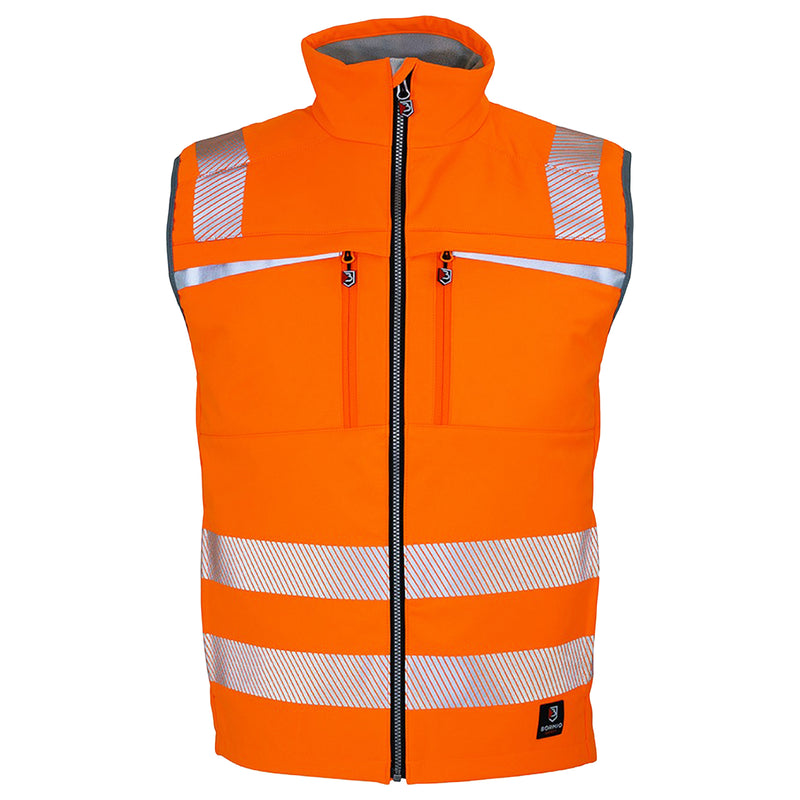 Warnschutz Weste | Klasse 2 | PE | winddicht & strapazierfähig | Softshell | 310 g/m² | Bormio Safety Gurten