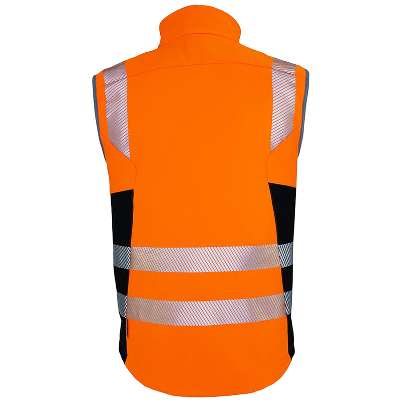 Warnschutz Weste | Klasse 2 | PE | winddicht & strapazierfähig | Softshell | 310 g/m² | Bormio Safety Gurten