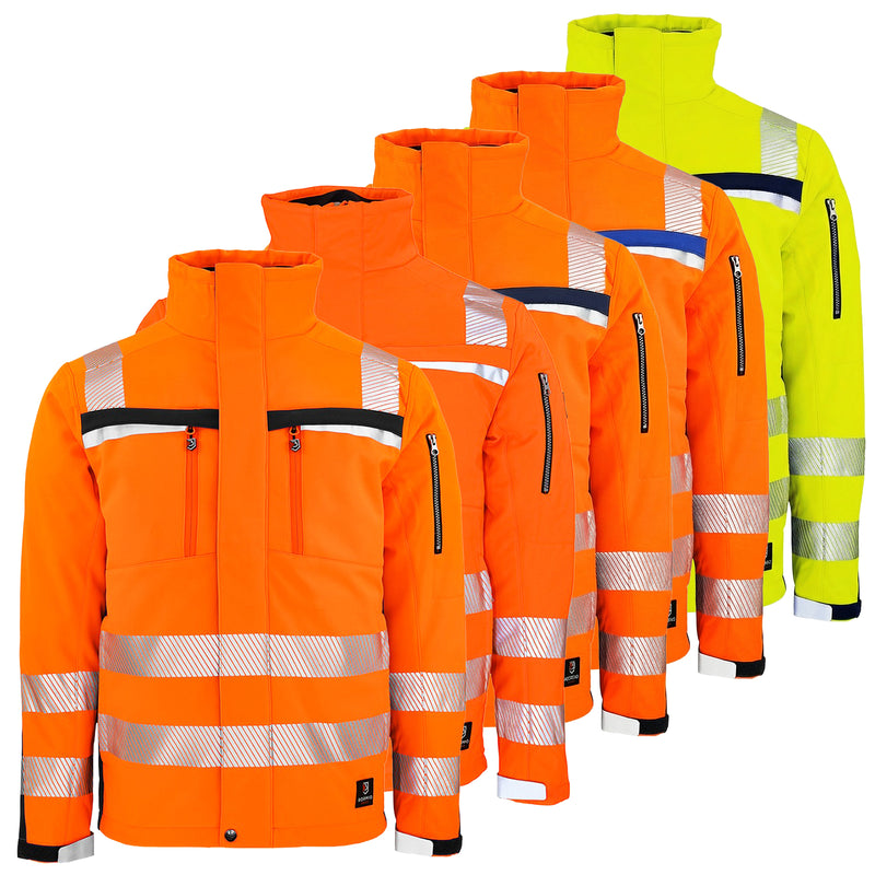 Warnschutz Jacke | Klasse 3 | PE | Softshell | winddicht, strapazierfähig & hochelastisch | 310 g/m² | Bormio Safety Dom