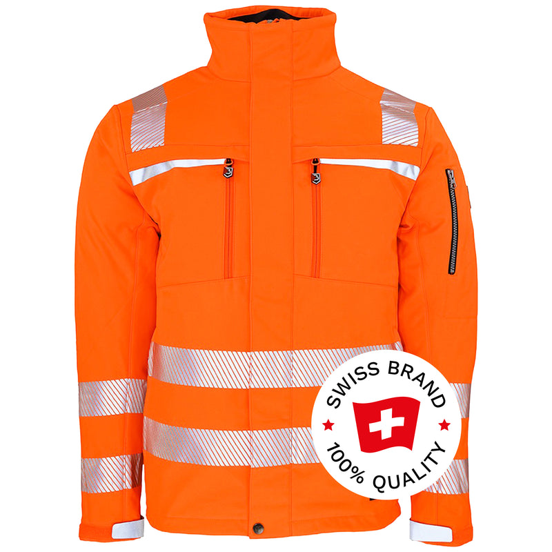 Warnschutz Jacke | Klasse 3 | PE | Softshell | winddicht, strapazierfähig & hochelastisch | 310 g/m² | Bormio Safety Dom
