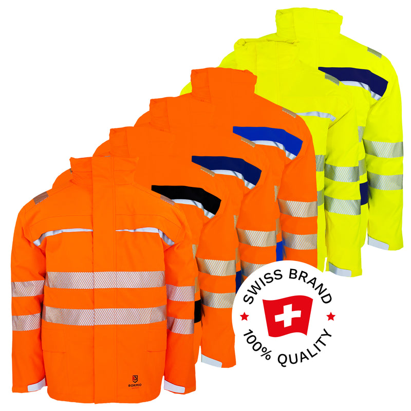 Warnschutz Regenjacke | Klasse 3 | 19’000 mm WS | PE | atmungsaktiv & wasserdicht | 210 g/m² | Bormio Safety Speer