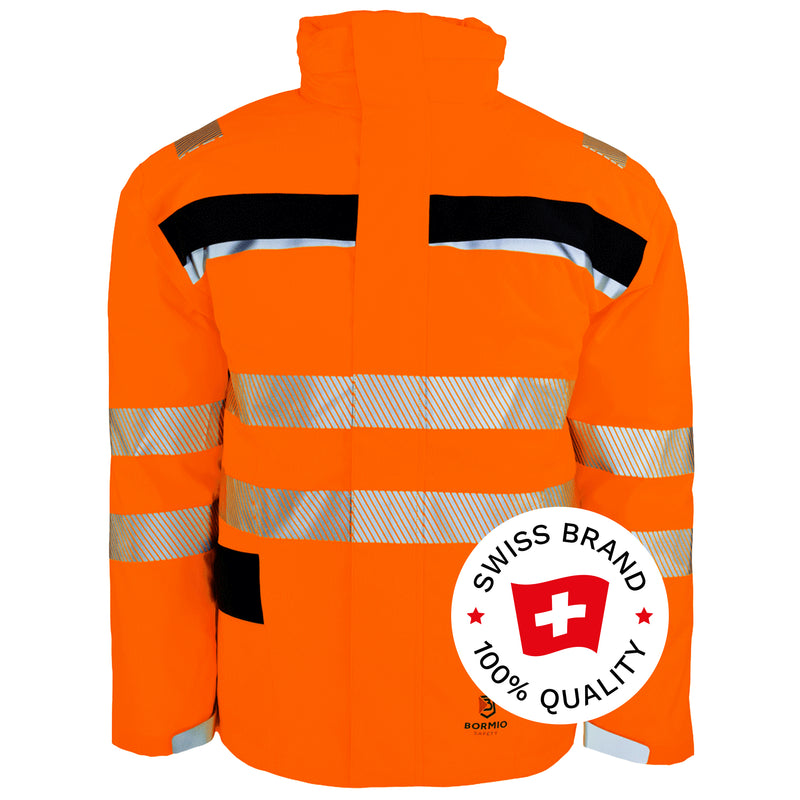 Warnschutz Regenjacke | Klasse 3 | 19’000 mm WS | PE | atmungsaktiv & wasserdicht | 210 g/m² | Bormio Safety Speer