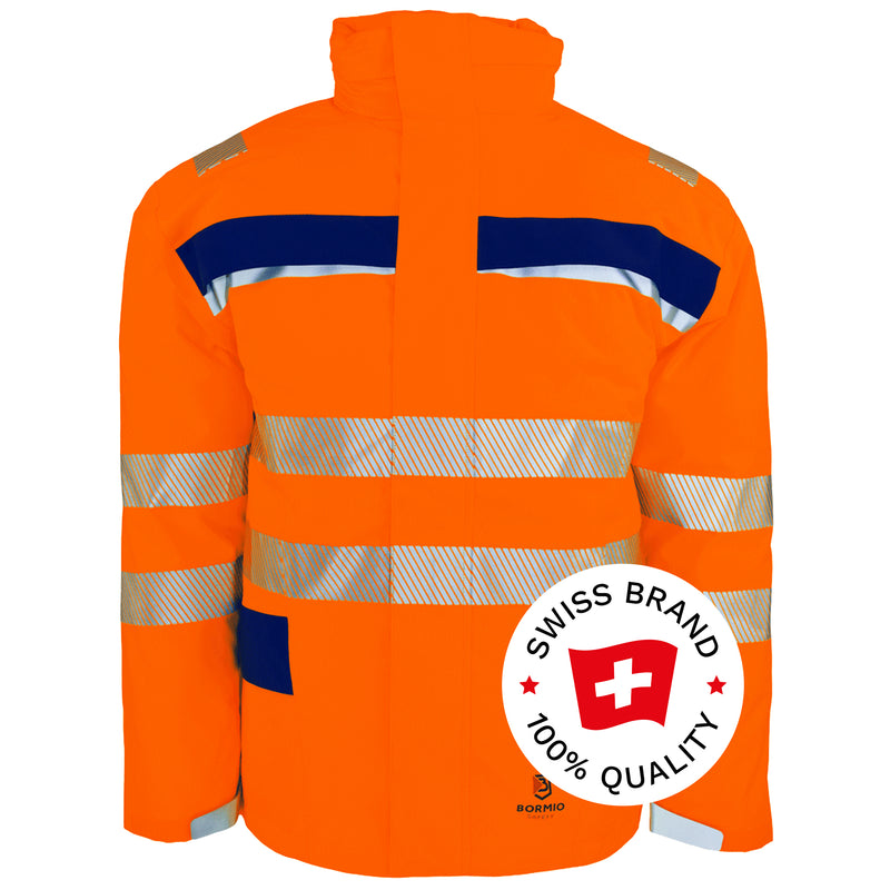 Warnschutz Regenjacke | Klasse 3 | 19’000 mm WS | PE | atmungsaktiv & wasserdicht | 210 g/m² | Bormio Safety Speer