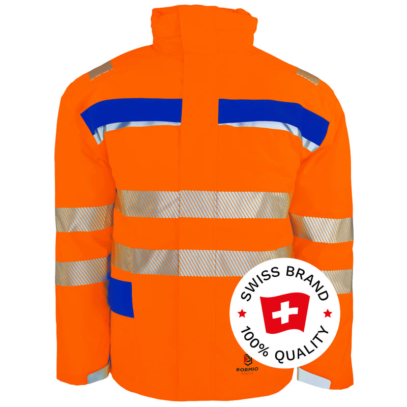 Warnschutz Regenjacke | Klasse 3 | 19’000 mm WS | PE | atmungsaktiv & wasserdicht | 210 g/m² | Bormio Safety Speer