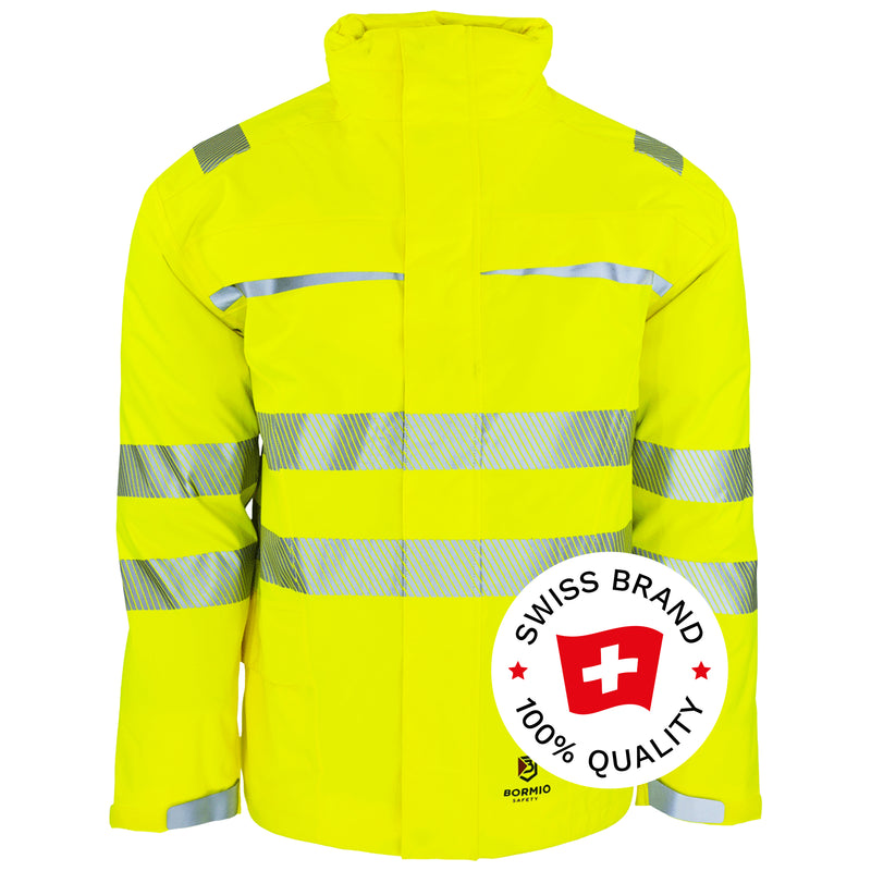 Warnschutz Regenjacke | Klasse 3 | 19’000 mm WS | PE | atmungsaktiv & wasserdicht | 210 g/m² | Bormio Safety Speer