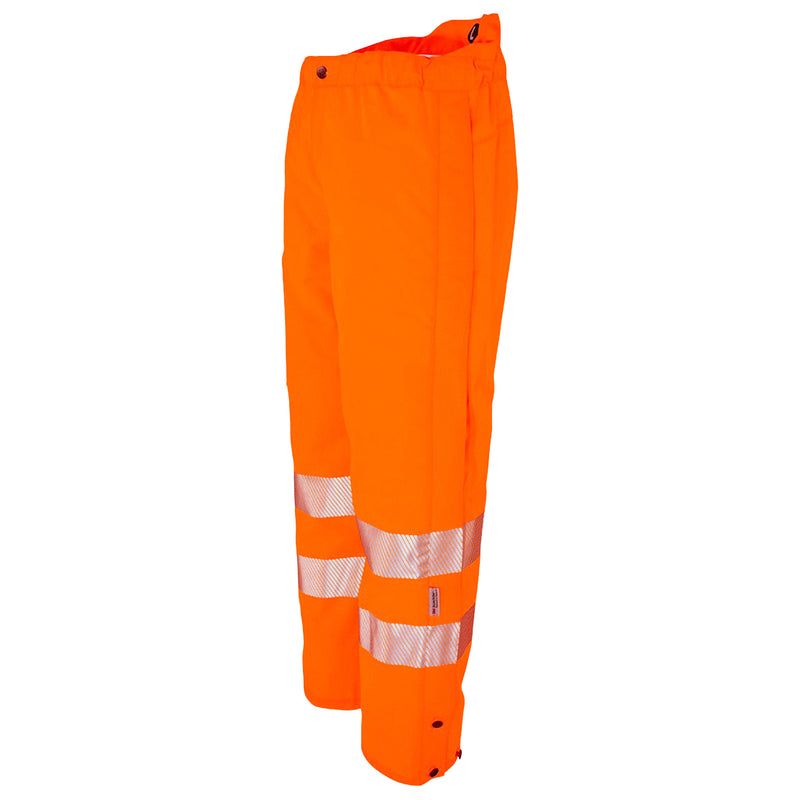 Warnschutz Regenhose | Klasse 2 | EN 343 Kl. 4 wasserdicht | 19’000 mm WS | PE/PU | erhöhter Bund im Rückenbereich | 210 g/m² | Bormio Safety Uetliberg