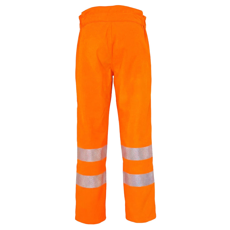 Warnschutz Regenhose | Klasse 2 | EN 343 Kl. 4 wasserdicht | 19’000 mm WS | PE/PU | erhöhter Bund im Rückenbereich | 210 g/m² | Bormio Safety Uetliberg