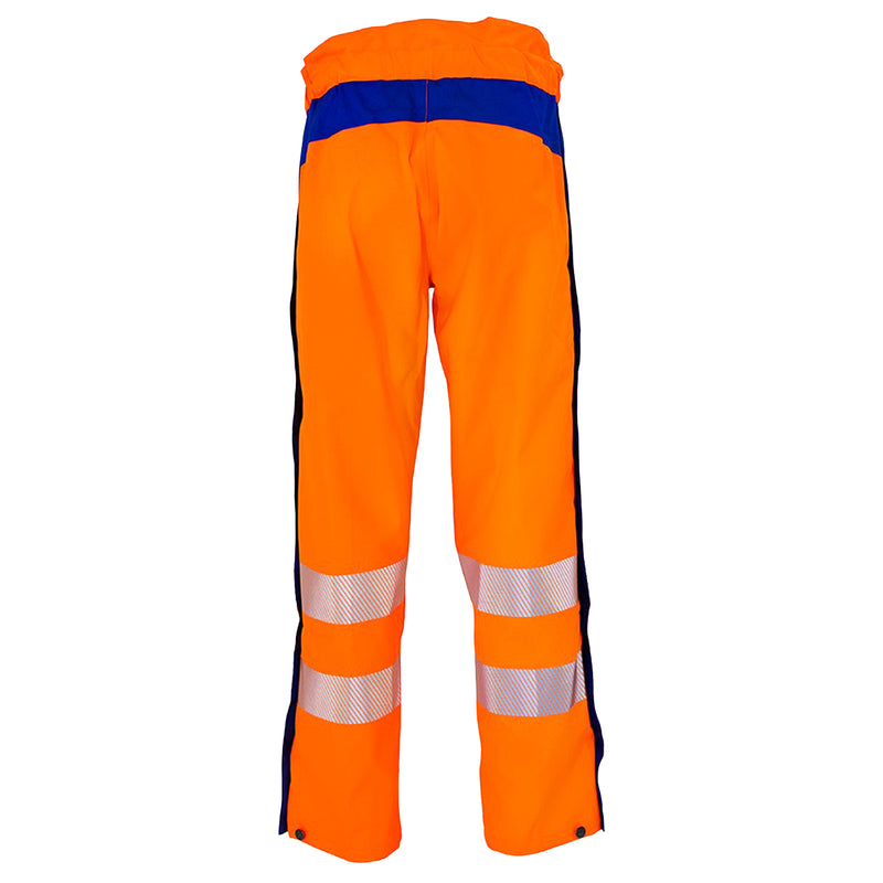 Warnschutz Regenhose | Klasse 2 | EN 343 Kl. 4 wasserdicht | 19’000 mm WS | PE/PU | erhöhter Bund im Rückenbereich | 210 g/m² | Bormio Safety Uetliberg