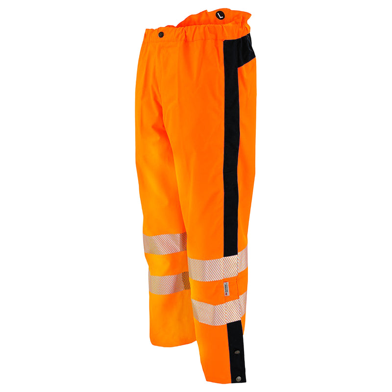Warnschutz Regenhose | Klasse 2 | EN 343 Kl. 4 wasserdicht | 19’000 mm WS | PE/PU | erhöhter Bund im Rückenbereich | 210 g/m² | Bormio Safety Uetliberg
