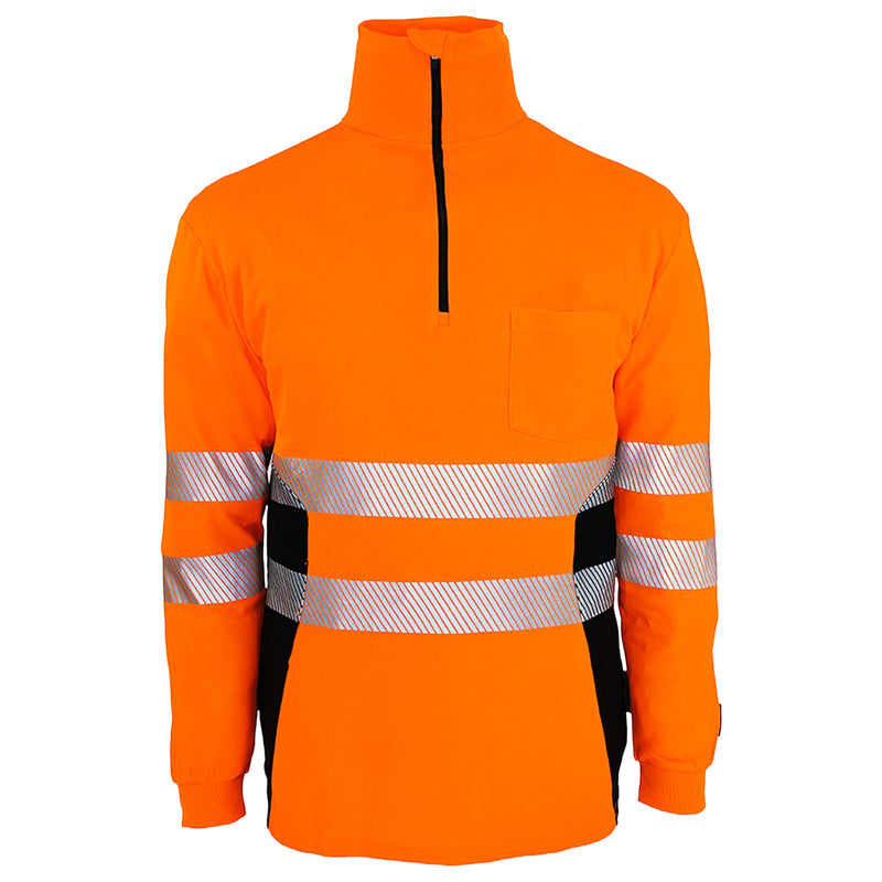 Warnschutz Zip-Langarmshirt | Klasse 2 | PE/Bambus | kühlend & geruchshemmend | 240 g/m² | Bormio Safety Bachtel