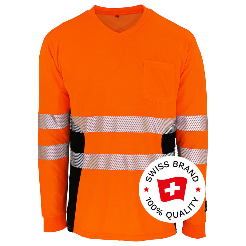 Warnschutz Langarmshirt | Klasse 2 | PE/Bambus | kühlend & geruchshemmend | 190 g/m² | Bormio Safety Irchel