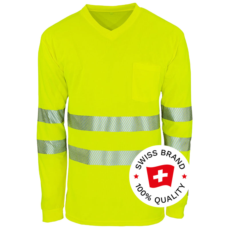 Warnschutz Langarmshirt | Klasse 2 | PE/Bambus | kühlend & geruchshemmend | 190 g/m² | Bormio Safety Irchel