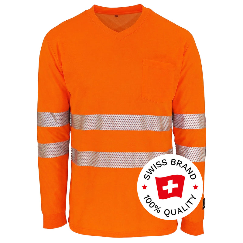 Warnschutz Langarmshirt | Klasse 2 | PE/Bambus | kühlend & geruchshemmend | 190 g/m² | Bormio Safety Irchel