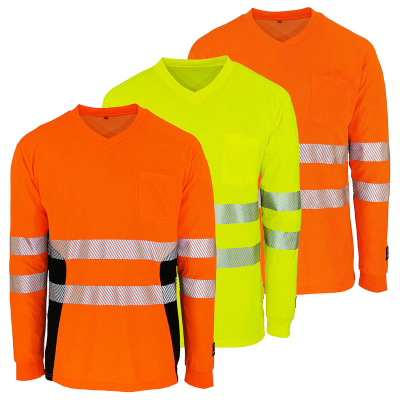 Warnschutz Langarmshirt | Klasse 2 | PE/Bambus | kühlend & geruchshemmend | 190 g/m² | Bormio Safety Irchel