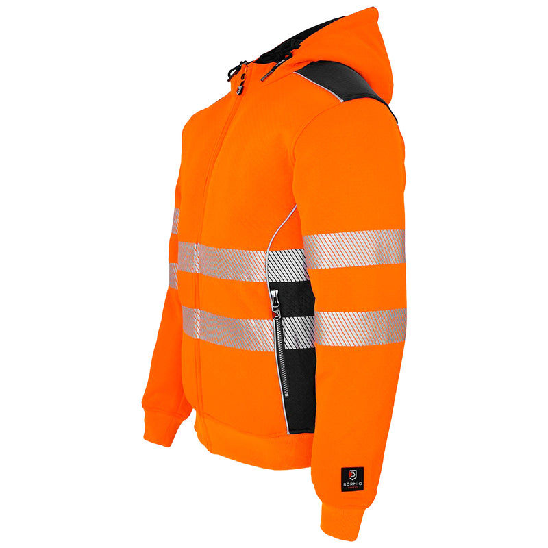 Warnschutz Hoodie | Klasse 2 | PE/Baumwolle | klimaregulierend & strapazierfähig | 300 g/m² | Bormio Safety Born