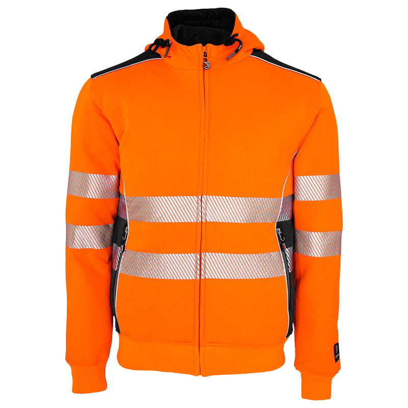 Warnschutz Hoodie | Klasse 2 | PE/Baumwolle | klimaregulierend & strapazierfähig | 300 g/m² | Bormio Safety Born